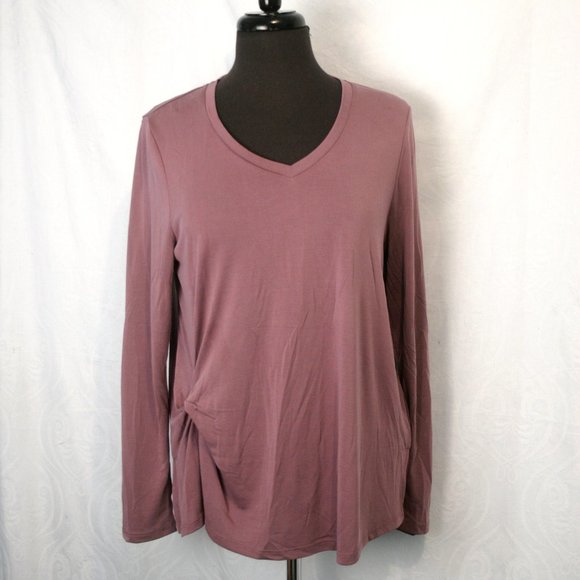 Silky Knit Plum Top - Picture 2 of 5